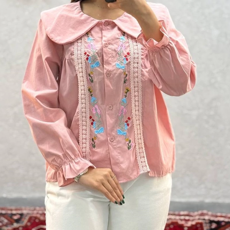 بلوز نوجوان خارجی گلدوزی