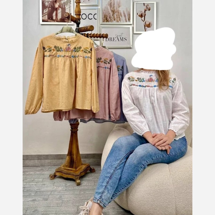 بلوز زنانه خارجی گلدوزی 3