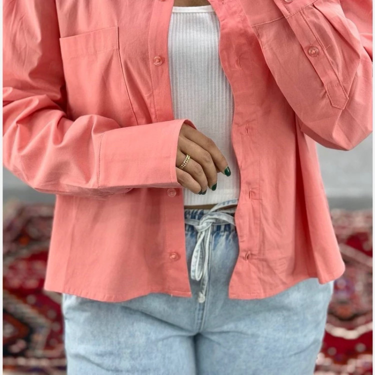 شومیز زنانه خارجی کوتاه