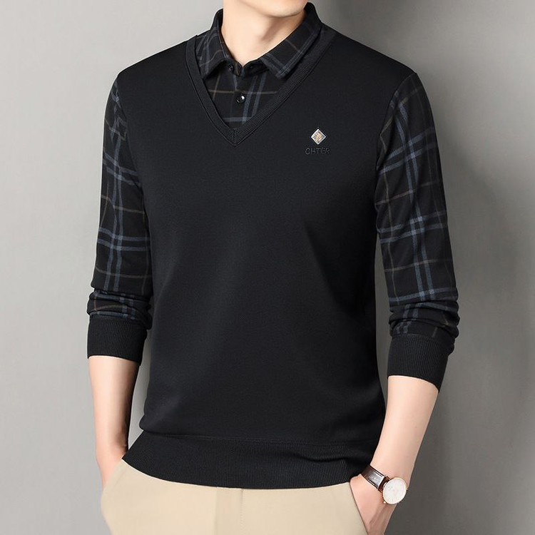 بلوز بافت مردانه خارجی مدل پیراهنی ۴۸۷۸