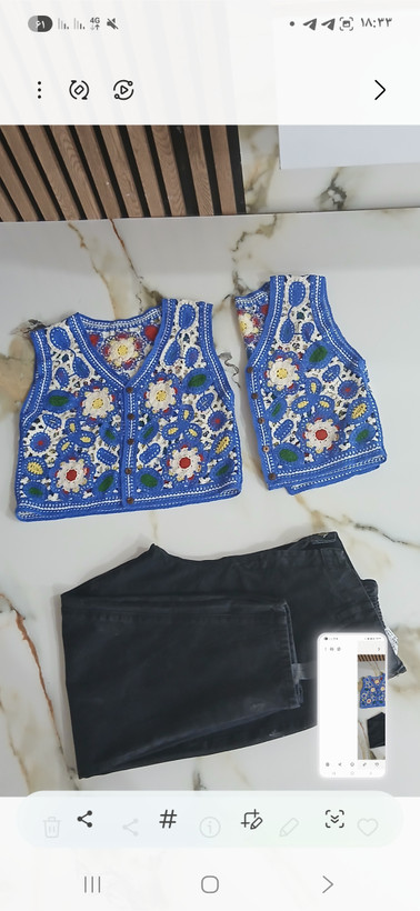 وست زنانه خارجی قلاب دوزی ۵۳۶۸