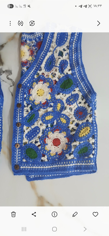وست زنانه خارجی قلاب دوزی ۵۳۶۸